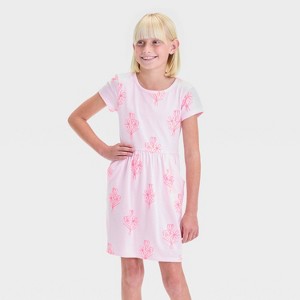 Girls' Short Sleeve Dress - Cat & Jack™ - 1 of 3