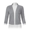 Women’s 3/4 Sleeve Cropped Cardigan Sweaters Open Front Knit Short Bolero Shrugs - 3 of 4