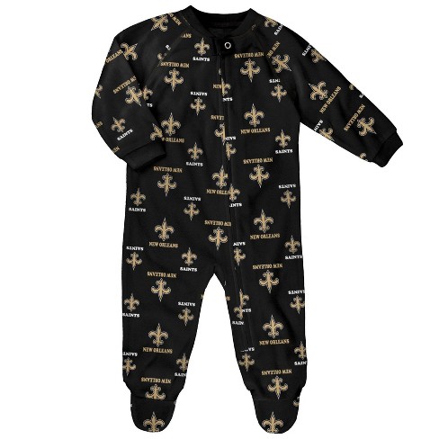 NFL New Orleans Saints Infant Boys Zip Up Blanket Sleeper 0 3M