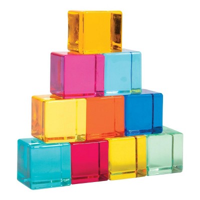 Learning Advantage Translucent Sensory Gem Cubes - 20 Pieces