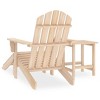 vidaXL Patio Adirondack Chair with Ottoman and Table Solid Fir Wood - 4 of 4