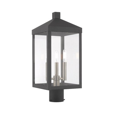 Livex Lighting Nyack 3 - Light Post Light in  Scandinavian Gray