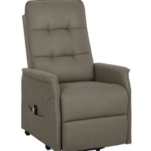 TopComfy Accent Chairs Elderly Lift Chair with Pockets Quick Assembly Soft Fabric Comfortable Seating for Living Room, Brown, 34.6"*26.8"*40.9" - 1 of 4