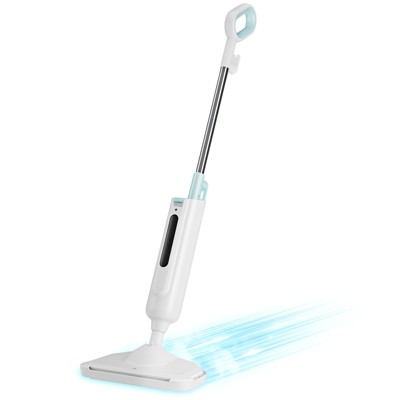 DOMETOUR Steam Mop for Floor Cleaning, Lightweight Floor Steamer Cleaner for Hardwood/Tile/Laminate Floors Carpet, 2 Washable Pad, Green