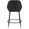 Counter Stool – 38.6" H With Black Faux Leather Seat & Powder-Coated Steel Frame (Set of 2) By Zuo Modern - 4 of 4