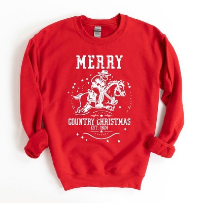 Simply Sage Market Women's Graphic Sweatshirt  Merry Country Christmas