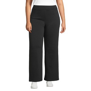 Lands' End Women's Serious Sweats High Rise Fleece Lined Straight Leg Pants - 1 of 4