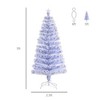 Aghana Digitals 5ft White/Blue Artificial Christmas Tree with 180 Tips, Multi-Color Fiber Optics, - 3 of 4