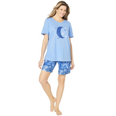 Dreams & Co. Plus Size Knit Pj Short Set