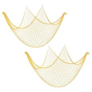 Unique Bargains Home Decoration Mediterranean Fishing Net 2 Pcs - 1 of 4