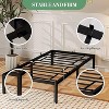 Full/Queen/King Metal Bed Frame – 6"/8"/10"/12"/14"/16" Platform, Heavy Duty Steel Slat Support, No Box Spring Needed, Easy Assembly, Black - 3 of 4