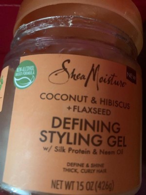 Sheamoisture Coconut & Hibiscus + Flaxseed Defining Styling Gel - 15oz ...