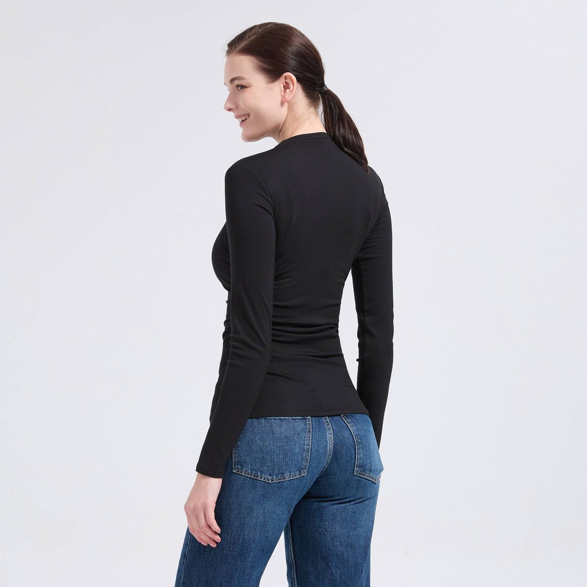 Women's Long Sleeve Mock Turtleneck Top - A New Day™ - thumbnail 2