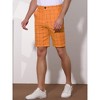Lars Amadeus Men's Summer Slim Fit Flat Front Plaid Dress Shorts - 2 of 4