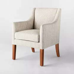 Clearfield Swoop Arm Dining Chair Cream Stripe - Threshold™ designed with Studio McGee