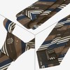 INSPIRE CHIC Men's Stripe Print Self-Tied Crown Flowers and Anchor Necktie for Graduation School Uniform College 1 Pc - 3 of 4