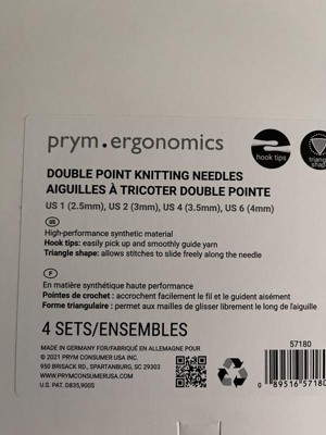 Double-pointed knitting needles set, prym.ergonomics 2.5-4.0 mm, 20 cm