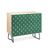 Maritza Lisa Retro Pink Leaf Pattern Credenza - Deny Designs - 2 of 3