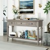 CAVINAS Modern Console Table with 3 Drawers and Open Shelf,50 inch Rectangle Entryway Table for Living Room,Hallway - 2 of 4