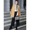 INSPIRE CHIC Women's Regular Fit Notched Lapel Long Sleeve Buttoned Classic Coat - 2 of 4