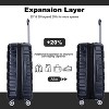 Belatt 3-Piece Expandable PC Luggage Set - Lightweight and durable hardshell luggage with 360° spinner wheels - 3 of 4