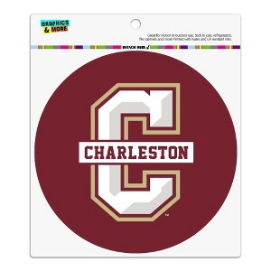 College of Charleston Cougars Logo Automotive Car Refrigerator Locker Vinyl Circle Magnet - 1 of 4