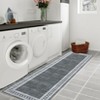 Washable Area Rugs Modern Geometric Floor Cover, Non-Slip Contemporary Bordered Accent Carpet, Stain-Resistant Low Pile Indoor Carpet - 3 of 4