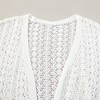 Amaryllis Women’s Open Front Crochet Knit Cardigan Lightweight Loose Fit 3/4 Sleeve Breezy - 4 of 4