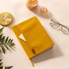 Ruled Journal Vegan Leather with Pocket 6.25"x8.25" Mellow Yellow - DesignWorks Ink: Adult Lined Notebook, Mustard, 192 Pages - 2 of 4