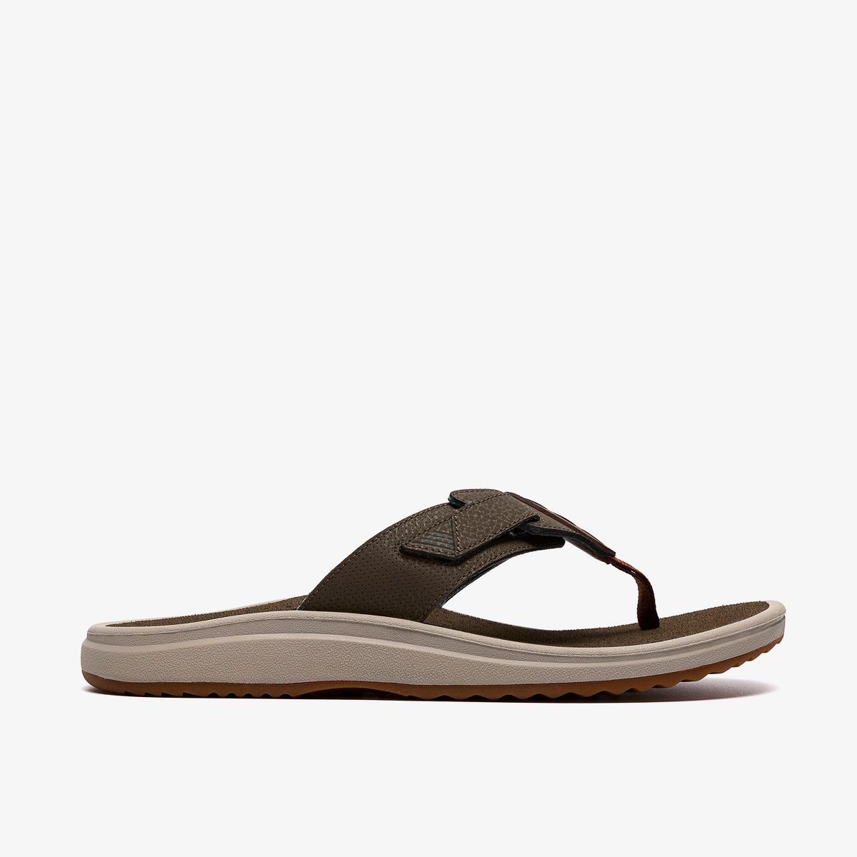 Clarks Mens Men's Breeze Flip Flops Green Combination Sandals