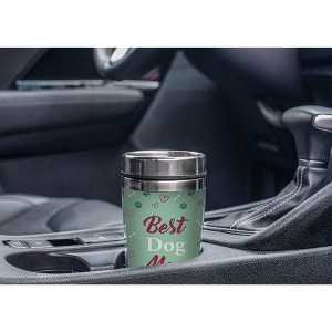 Elanze Designs Best Dog Mom Green 17 Ounce Stainless Steel Travel Tumbler - 1 of 2