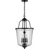 Progress Lighting Bowman 4-Light Black Pendant, Steel, Matte Black, Clear Glass Shade - 2 of 3
