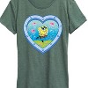 Women's - Spongebob Squarepants - Heart Porthole Window-Womens Women's Short Sleeve Graphic T-Shirt Short Sleeve Graphic T-Shirt - 2 of 4