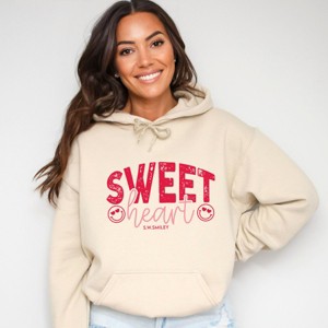 S.W.Smiley Sweet Heart Distressed - Women's Graphic Hoodie - 1 of 3