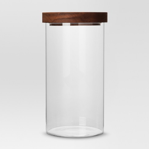 Medium Glass Storage Canister with Wood Lid - Threshold™