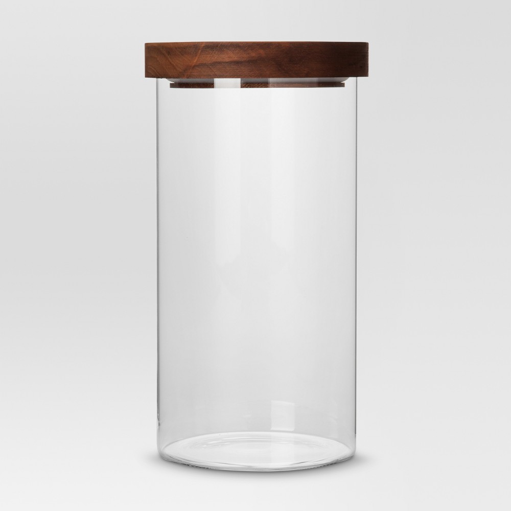 Large Glass Storage Canister with Wood Lid - Threshold&amp;#8482;