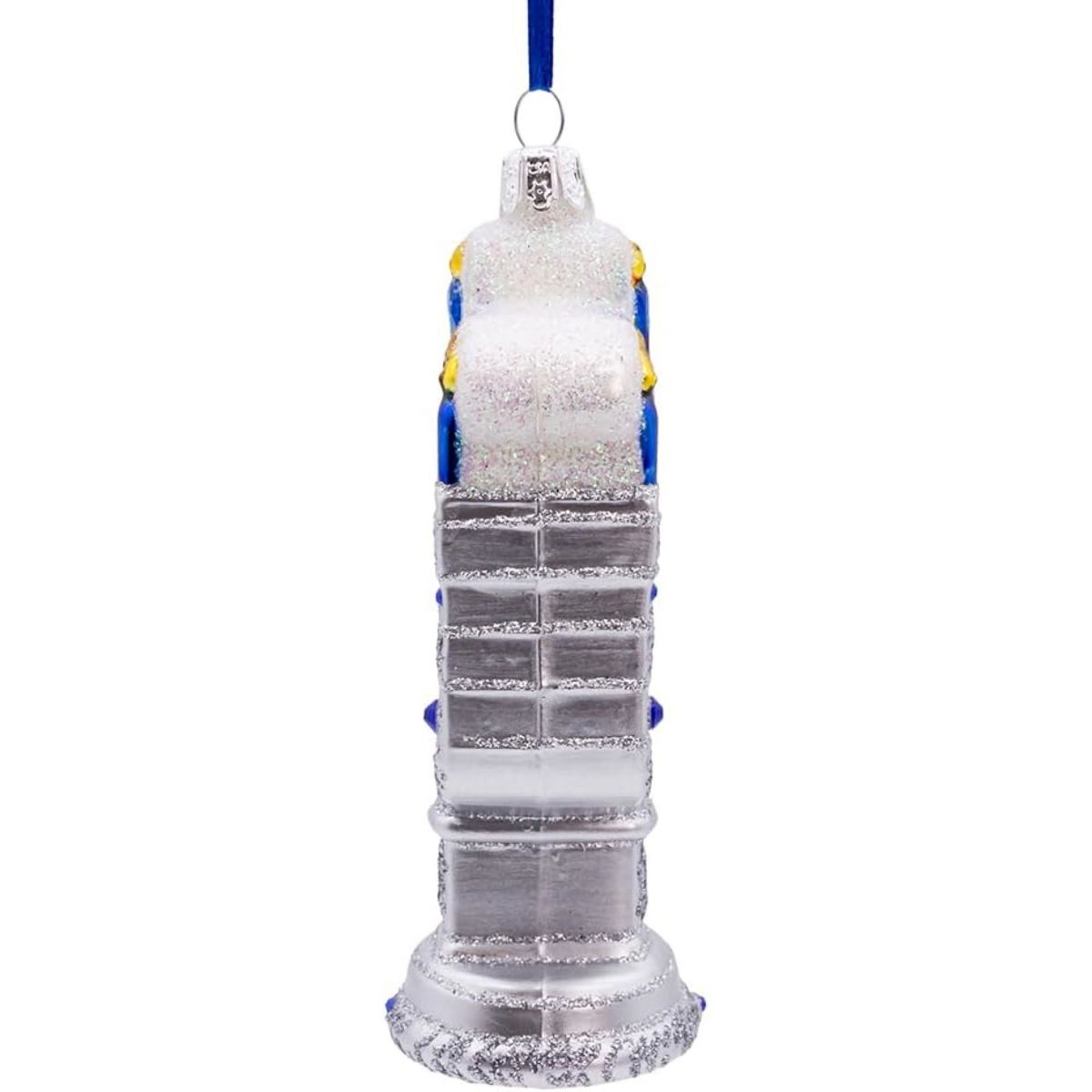 Kurt Adler Noble Gems Glass Ornament, New Hanukkah Menorah - thumbnail 4