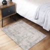 Modern Abstract Area Rug Low Pile Fade Stain Resistant Rug Soft Contemporary Accent Carpet for Living Room Bedroom Nursery,Grey/2'x3' - 4 of 4