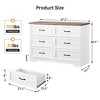 Dresser with 6 Drawers, Dresser for Bedroom with Large Storage Space, Storage Drawers with Metal Handle, Chest of Drawers for Living Room, Hallway - 3 of 4