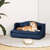 UbMelt Dog Bed Anti-Slip Pet Bed for 35" Medium Dogs Velvet Comfy Dog Couch Durable Dog Sofa Bed Tufted Wingback Dog Sofa - 3 of 4