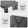 Portable Extra Thick Stadium Seat Cushion – Waterproof, Anti-Slip, with Cup Holder, Side Pocket, and Straps - 3 of 4