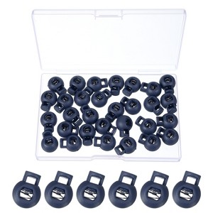 Unique Bargains Plastic Adjustable Draw String Clip Ends Spring-Loaded Buckle Round Cord Locks 30 Pcs - 1 of 3
