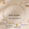HTUTWOO Charm Necklace for Women,Dainty 14K Gold Plated Starfish Seashell Necklace Simple Gold Beach Necklaces for Women Trendy Beach Jewelry - 3 of 4