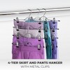 Osto 20 Pack Metal Skirt/pant Hangers With 2 Adjustable Clips With Rubber  Tips. Versatile, Stackable ,cascading And Space-saving : Target