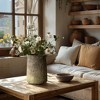 LuxenHome Rustic Ginger Root Brown Cement 11-Inch Tall Indoor and Outdoor Cylinder Vase - 3 of 4