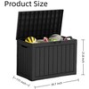 FURNIinspire Deck Boxes 45 Gallon Deck Box, Waterproof Storage Bin For Outdoor And Indoor, Storage Deck Box, All Weather Use, Black, 17“*31”*22“ - 3 of 4