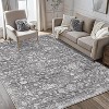 Washable Area Rug, Non-Slip Retro Floral Vintage Carpet, Non-Shedding Thin Low Pile Floor Rug for Kitchen, Dining Room, Bedroom - 2 of 4