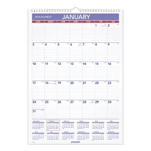 Erasable Wall Calendar, 12 x 17, White Sheets, 12-Month (Jan to Dec): 2025 - 1 of 3