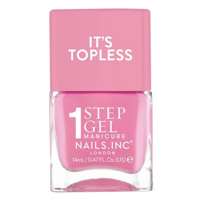 Nails.INC It’s Topless, 4-in-1 Base Coat, Treatment, Color and Top Coat 1-Step Gel Nail Polish - 0.47 fl oz