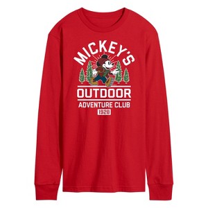 Men's - Disney - Mickeys Outdoor Adventure Club Long Sleeve Graphic T-Shirt - 1 of 3